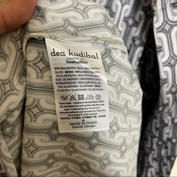 Dea Kudibal SERENITY Silk Chains Grey Dress Women’s Size Large - Picture 11 of 12